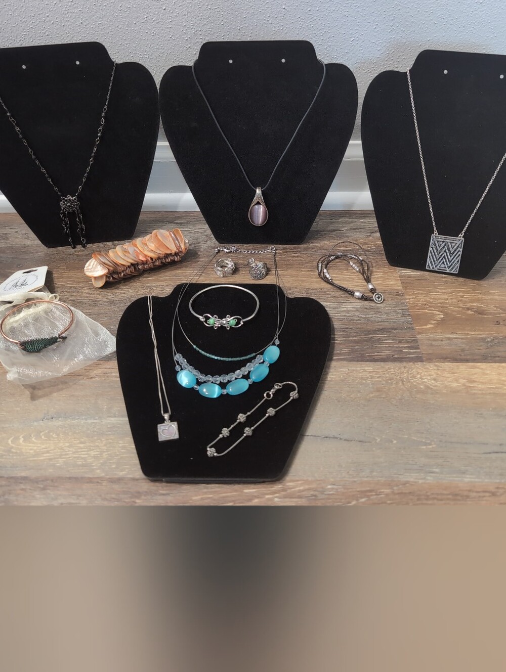 Set of 12 Vintage & Costume Jewelry Necklaces/Bracelets/Rings